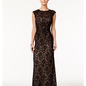 Black lace prom dress (Size 8)